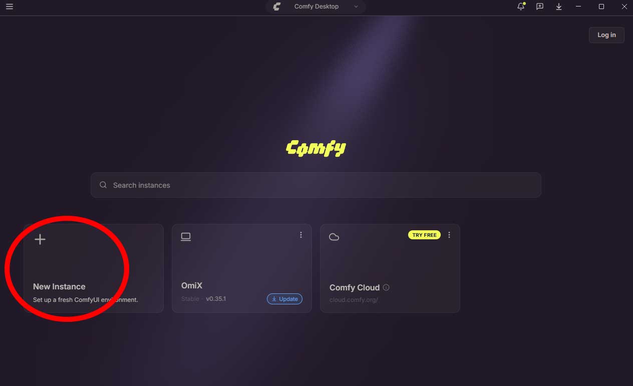 ایجاد Workspace در ComfyUI Desktop